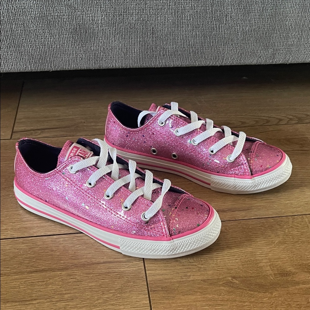 Glittery Pink Kids Sneakers